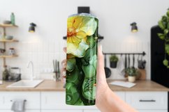 Alcohol Ink Tumbler, St Patrick&#039;s Day Floral Tumbler, d16 Product Image 3