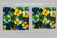 Alcohol Ink Tumbler, St Patrick&#039;s Day Floral Tumbler, d17 Product Image 2