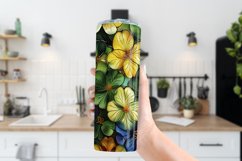 Alcohol Ink Tumbler, St Patrick&#039;s Day Floral Tumbler, d17 Product Image 3