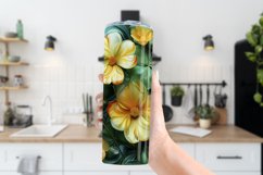 Alcohol Ink Tumbler, St Patrick&#039;s Day Floral Tumbler, d18 Product Image 3