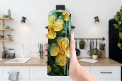 Alcohol Ink Tumbler, St Patrick&#039;s Day Floral Tumbler, d19 Product Image 3