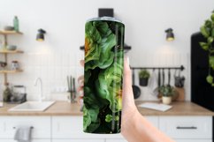 Alcohol Ink Tumbler, St Patrick&#039;s Day Floral Tumbler, d3 Product Image 3