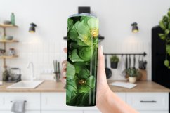 Alcohol Ink Tumbler, St Patrick&#039;s Day Floral Tumbler, d4 Product Image 3