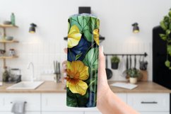 Alcohol Ink Tumbler, St Patrick&#039;s Day Floral Tumbler, d5 Product Image 3