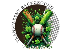 St Patrick's Day Baseball PNG Clipart Product Image 2