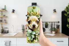 Dog Tumbler, St Patricks Day Tumbler, Boho Chihuahua Puppy 1 Product Image 3