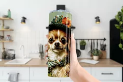 Dog Tumbler, St Patricks Day Tumbler, Boho Chihuahua Puppy 3 Product Image 3