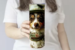Dog Tumbler, St Patricks Day Tumbler, Boho Collie Puppy 1 Product Image 3