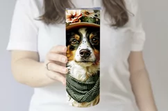 Dog Tumbler, St Patricks Day Tumbler, Boho Collie Puppy 2 Product Image 3