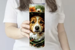 Dog Tumbler, St Patricks Day Tumbler, Boho Collie Puppy 4 Product Image 3