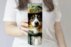Dog Tumbler, St Patricks Day Tumbler, Boho Collie Puppy 5 Product Image 3