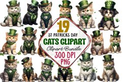 St Patricks Day Cats Clipart Bundle, St Patricks Day Cats, St. Patrick&#039;s Day Cats Clipart, Cats Clipart, Cat Clipart, Watercolor Cat, St. Patrick&#039;s Day Cat Clipart, St. Patrick&#039;s Day Cats Sublimation, Watercolor St. Patrick&#039;s Day Cats Clipart, Cats Sublim