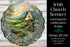 Irish Church Scenery Spinner, Sublimation Wind Spinner w8 Product Image 1