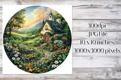 Irish Church Scenery Spinner, Sublimation Wind Spinner w8 Product Image 2