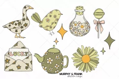 St Patricks Day Clipart Bundle Groovy St Patricks Clipart
