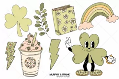 St Patricks Day Clipart Bundle Groovy St Patricks Clipart