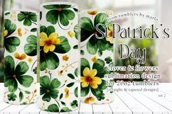 St Patricks Day Tumbler, Clover Tumbler, Shamrocks Tumbler 2 Product Image 1