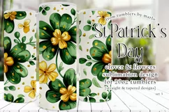 St Patricks Day Tumbler, Clover Tumbler, Shamrocks Tumbler 3 Product Image 1