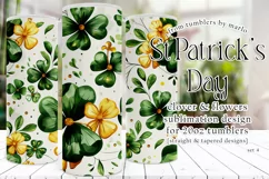 St Patricks Day Tumbler, Clover Tumbler, Shamrocks Tumbler 4 Product Image 1