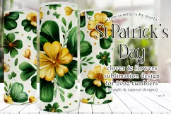 St Patricks Day Tumbler, Clover Tumbler, Shamrocks Tumbler 5 Product Image 1