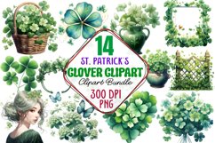 St. Patrick&#039;s Day Clover Clipart Bundle, St Patricks Day Clover Clipart, St. Patrick&#039;s Day Clover Clipart, Clover Clipart, Clover Sublimation, Clover Watercolor Clipart, Watercolor Clover, Clover Watercolor, Clover PNG, Clover, Clover Watercolor Sublimati