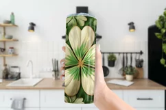 St Patricks Day Tumbler, Clover and Shamrocks Tumbler Wrap 1 Product Image 3