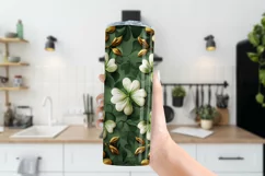St Patricks Day Tumbler, Clover and Shamrocks Tumbler Wrap 4 Product Image 3