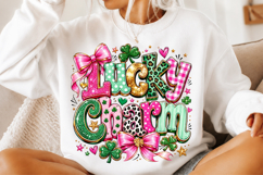 St Patricks Day Coquette Clover Design Product Image 2