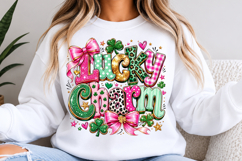 St Patricks Day Coquette Clover Design Product Image 3