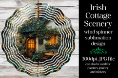 Irish Cottage Scenery Spinner, Sublimation Wind Spinner w10 Product Image 1