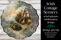 Irish Cottage Scenery Spinner, Sublimation Wind Spinner w3 Product Image 1