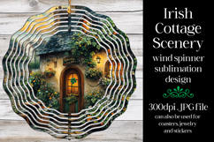 Irish Cottage Scenery Spinner, Sublimation Wind Spinner w7 Product Image 1