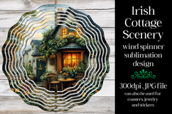 Irish Cottage Scenery Spinner, Sublimation Wind Spinner w8 Product Image 1