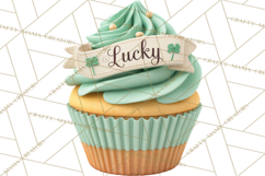 Realistic St. Patrick’s Day Cupcake Clipart PNG Product Image 2