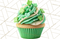 Realistic St. Patrick’s Day Cupcake Clipart PNG Product Image 2
