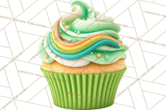 Realistic St. Patrick’s Day Cupcake Clipart PNG Product Image 4