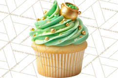 Realistic St. Patrick’s Day Cupcake Clipart PNG Product Image 5