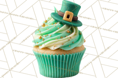 Realistic St. Patrick’s Day Cupcake Clipart PNG Product Image 5