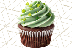 Realistic St. Patrick’s Day Cupcake Clipart PNG Product Image 2