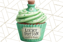 Realistic St. Patrick’s Day Cupcake Clipart PNG Product Image 3