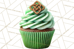 Realistic St. Patrick’s Day Cupcake Clipart PNG Product Image 2