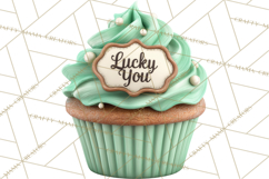 Realistic St. Patrick’s Day Cupcake Clipart PNG Product Image 4