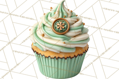 Realistic St. Patrick’s Day Cupcake Clipart PNG Product Image 5
