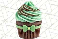 Realistic St. Patrick’s Day Cupcake Clipart PNG Product Image 4