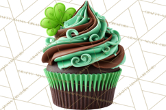 Realistic St. Patrick’s Day Cupcake Clipart PNG Product Image 5