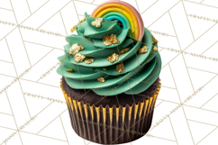 Realistic St. Patrick’s Day Cupcake Clipart PNG Product Image 3