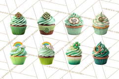 Realistic St. Patrick’s Day Cupcake Clipart PNG Product Image 7