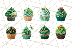 Realistic St. Patrick’s Day Cupcake Clipart PNG Product Image 8
