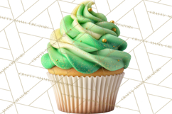 Realistic St. Patrick’s Day Cupcake Clipart PNG Product Image 4