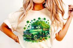 St Patricks Day Farm Truck PNG, St Patrick's Day PNG, Lucky Product Image 3